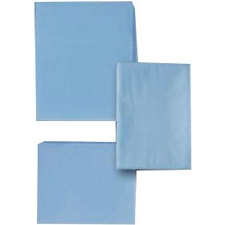 Paños tissue con barrera impermeable azul - Tallas desechables